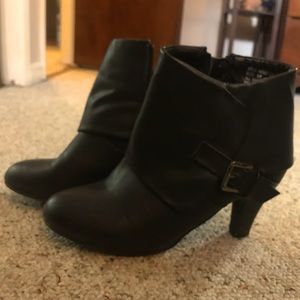 Black 3” Heel Booties, Size 9